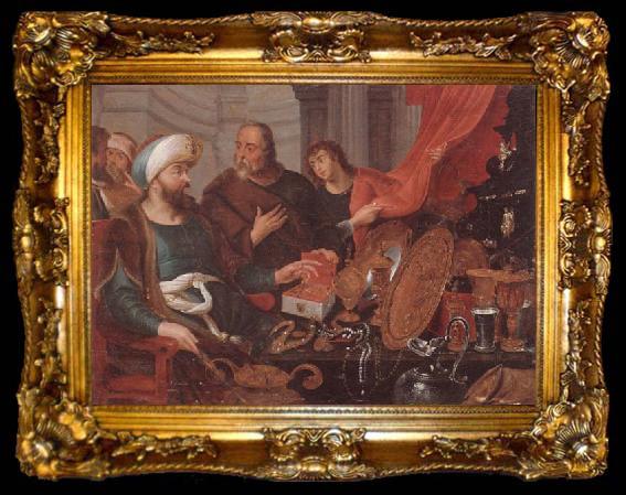 framed  unknow artist Croeseus showing Solon his Riches, ta009-2